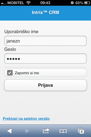 crm prijavni obrazec