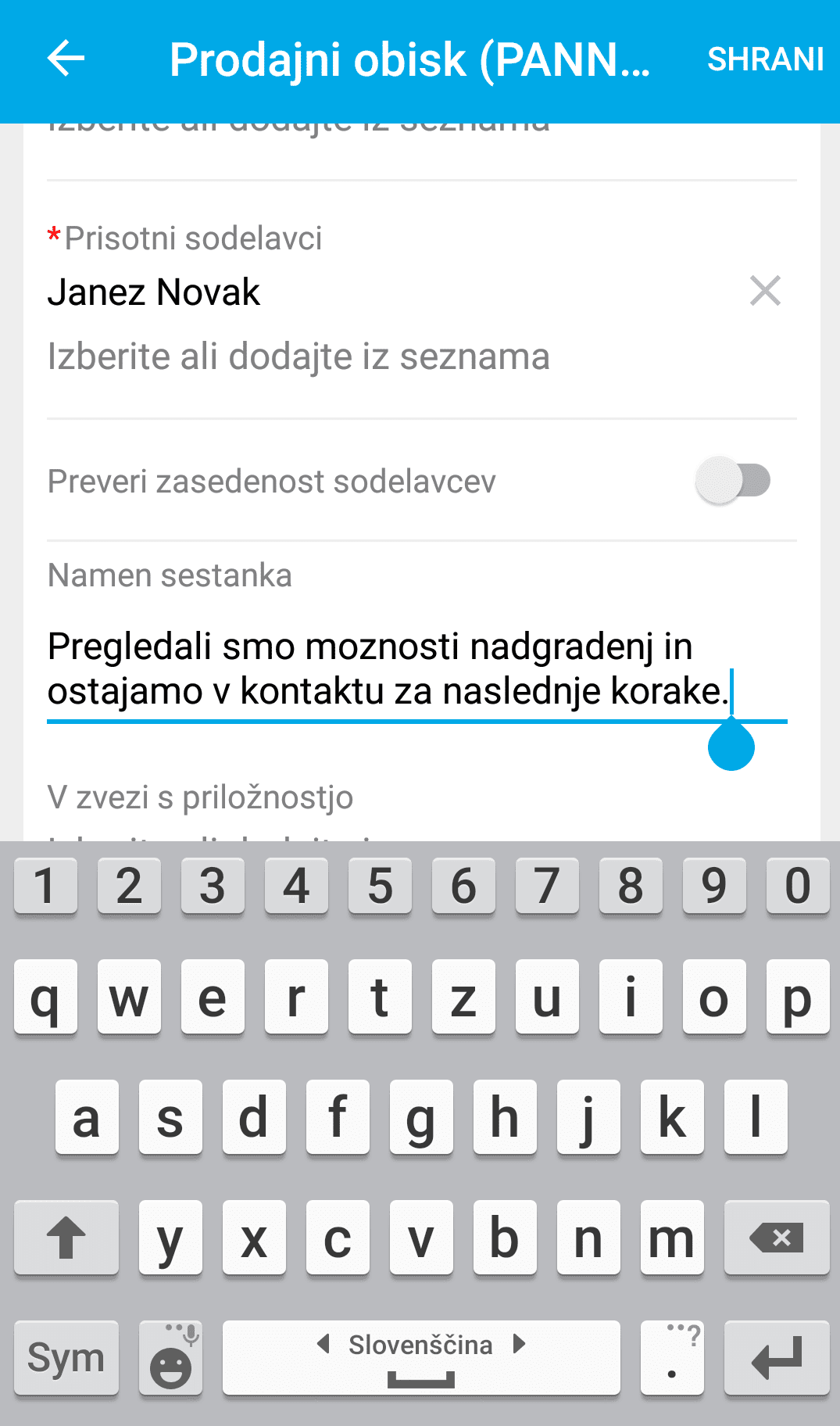 hitri zapisnik sestanka za prodajalce na terenu