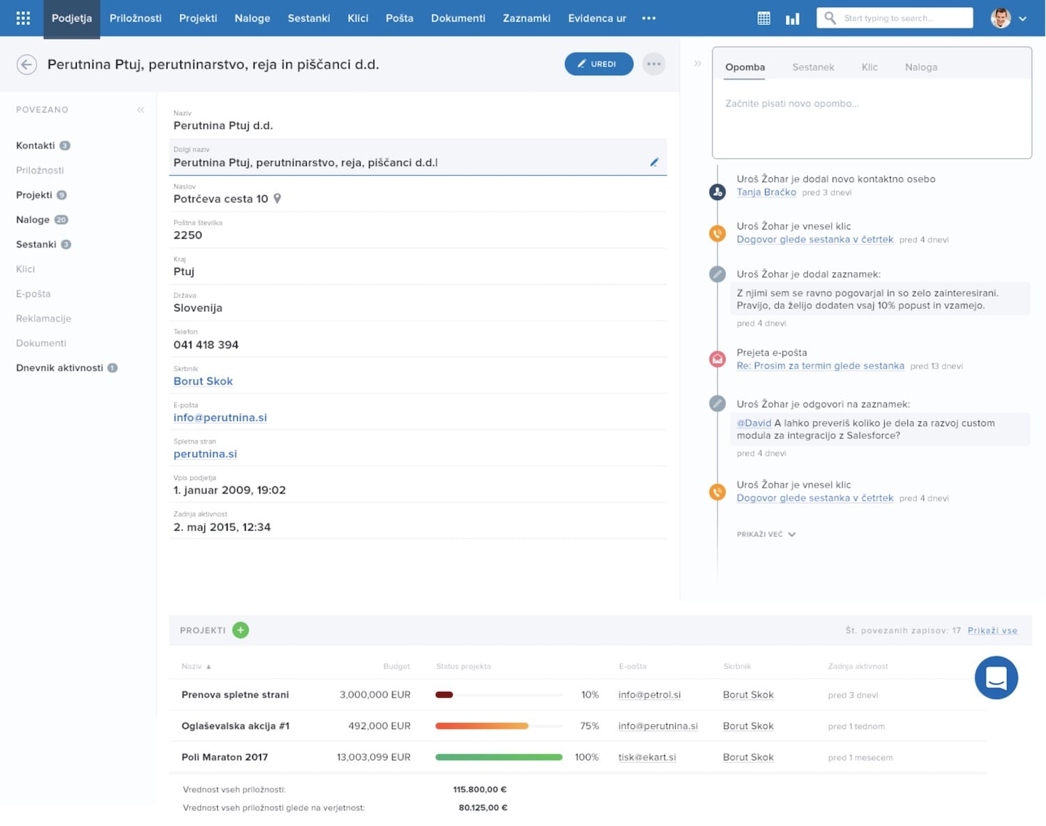 uporabniški vmesnik intrix