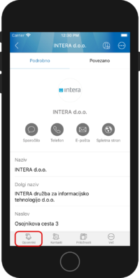iOS mobilna aplikacija Intrix