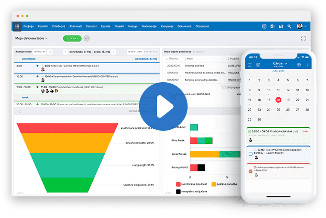 crm mobile aplikacija in crm sistem