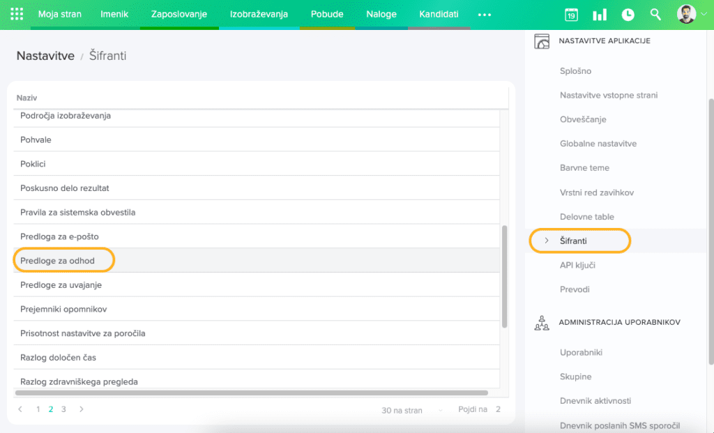 šifrant-offboarding