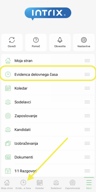 Evidenca delovnega časa, mobile