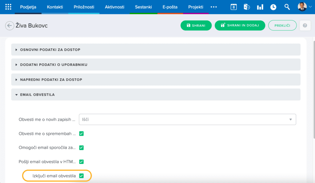 Blokiranje uporabnika 2