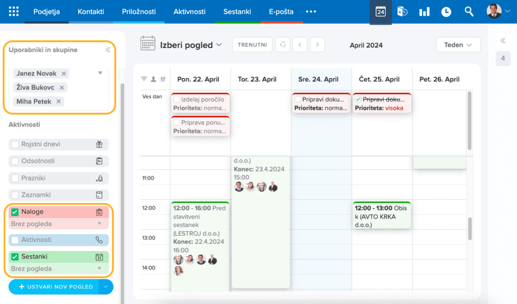 Shranjevanje pogleda