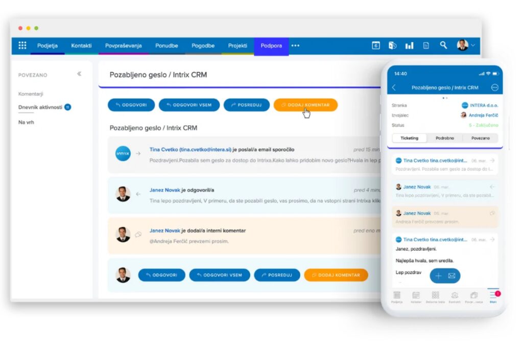 Intrix HelpDesk za pregledno podporo strankam
