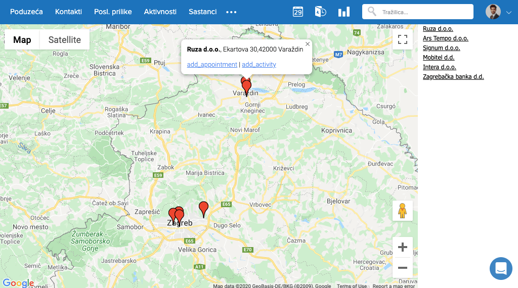 Poduzeća-map