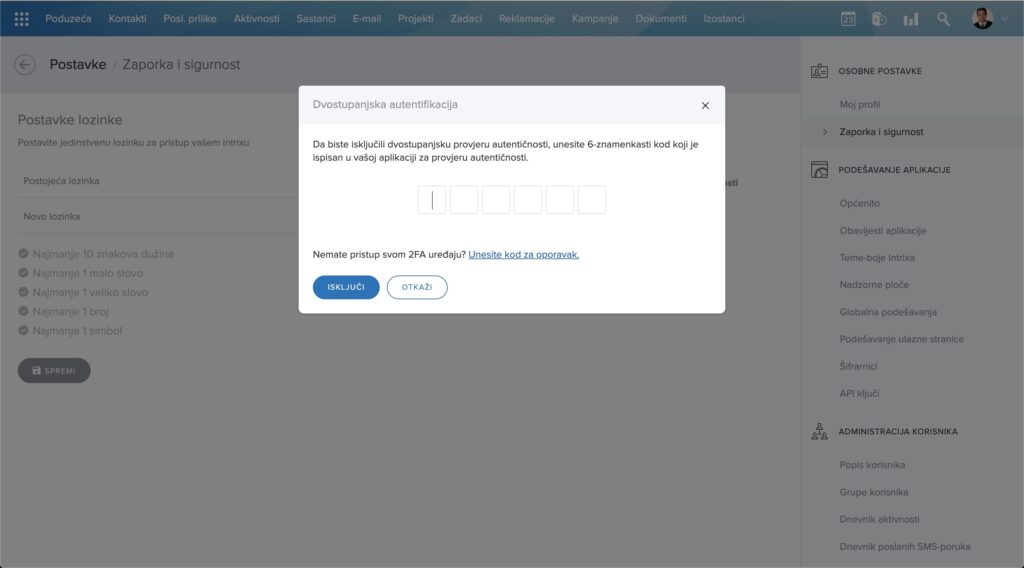 2FA-isključi-autentifikacijska