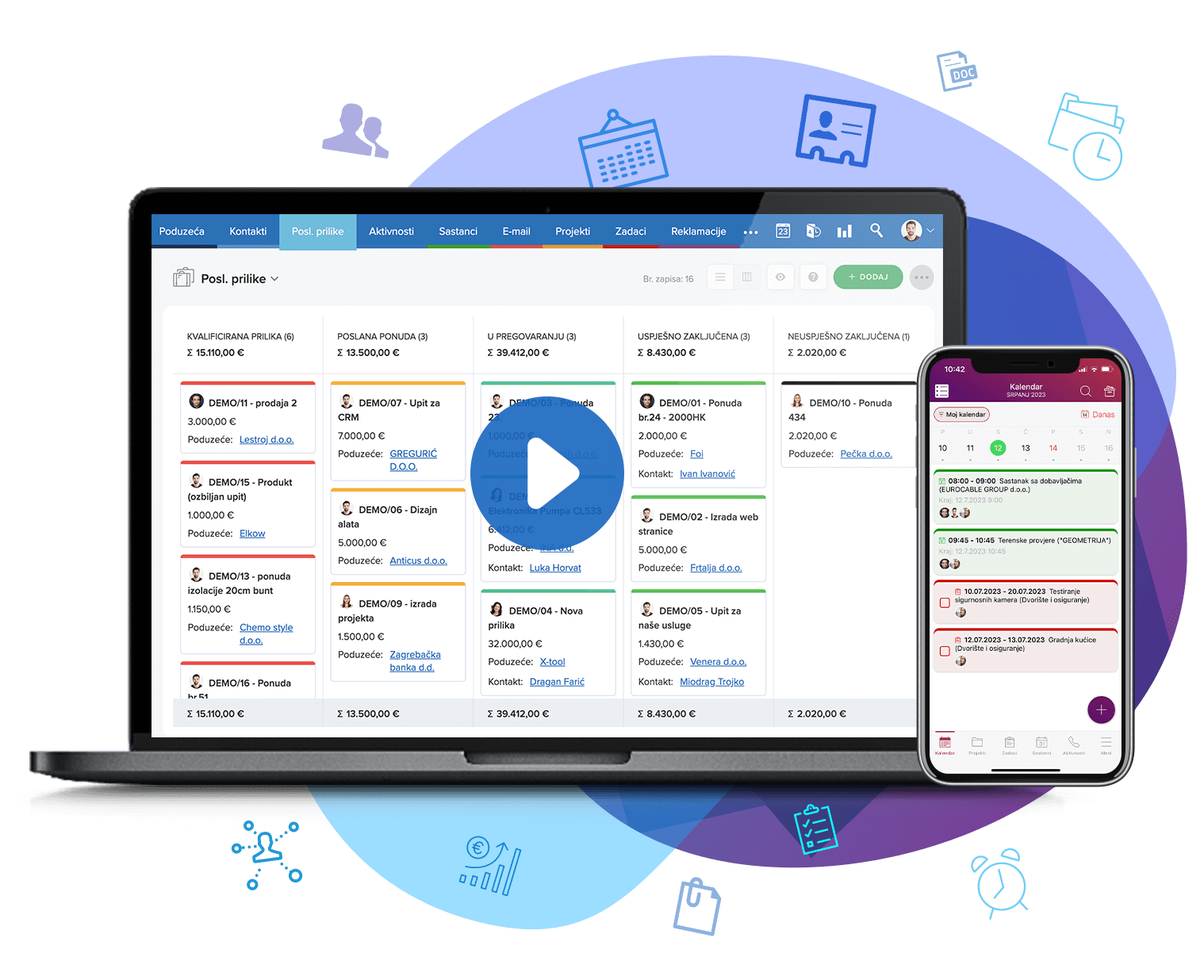 CRM i upravljanje projektima Intrix