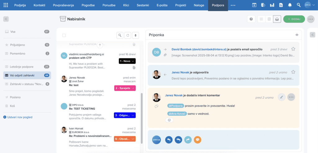 Helpdesk pretinac u Intrixu