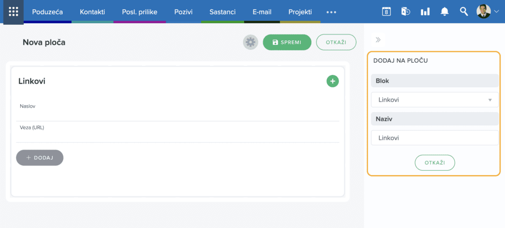 Brzi pristup linkovima na radnoj ploči