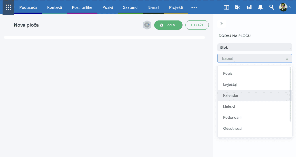 Jednostavno kreiranje nove radne ploče u intrixu