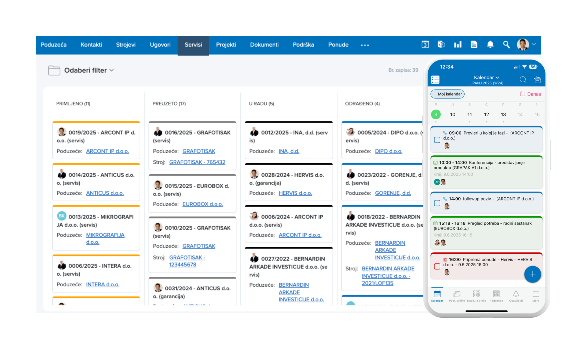 Digitalizacija servisa i montaža