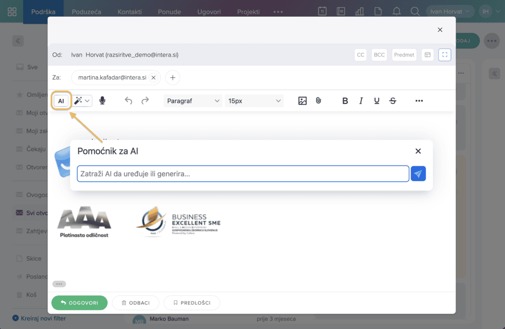 Ai asistent u Intrik helpdesku Ai asistent u Intrik helpdesku
