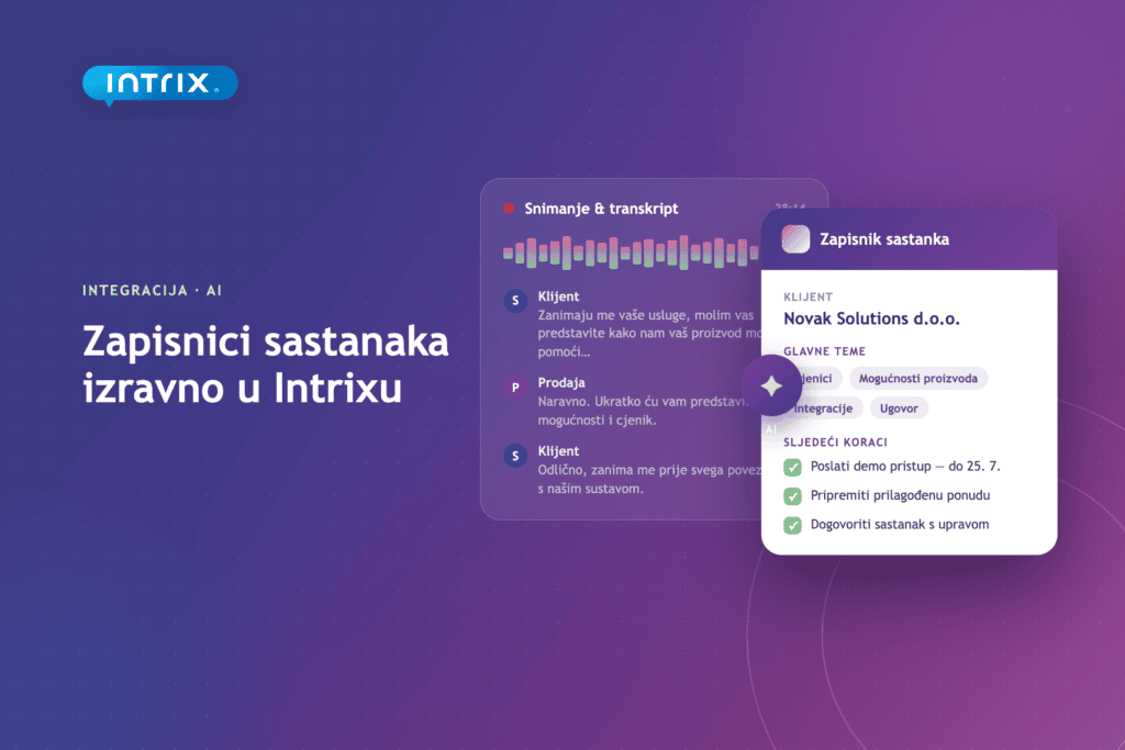 Zapisnici sastanaka izravno u Intrixu